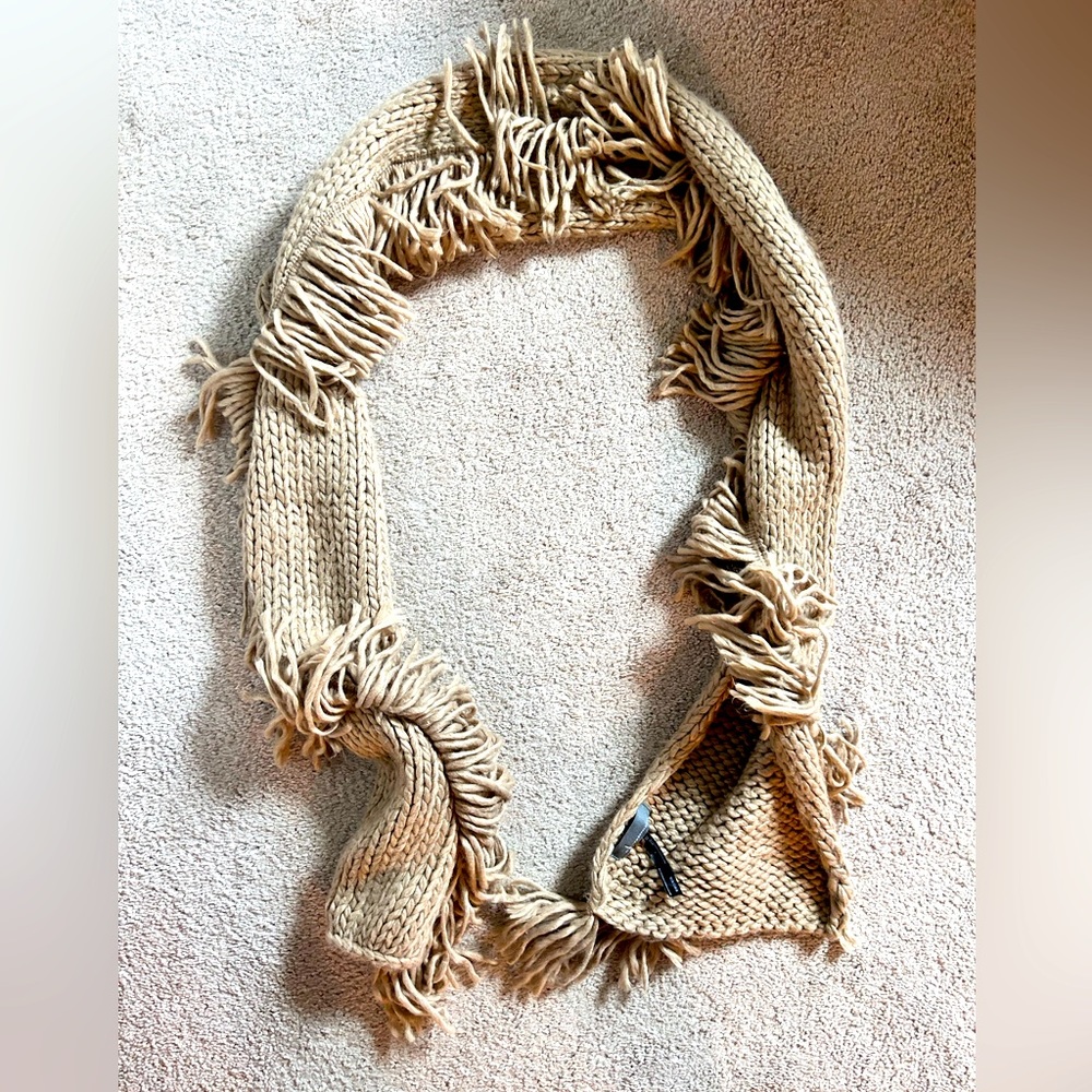 Anthropologie scarf.  Camel colored.  Very fuzzy and warm.
